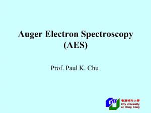 Auger Electron Spectroscopy (AES)