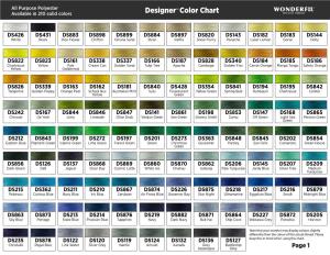 Designer Color Chart