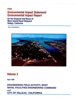 Environmental Impact Report for the Disposal and Reuse of Mare Island Naval Shipyard Vallejo, California