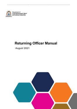 Returning Officer Manual August 2021