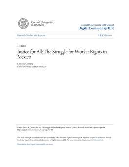 The Struggle for Worker Rights in Mexico Lance A