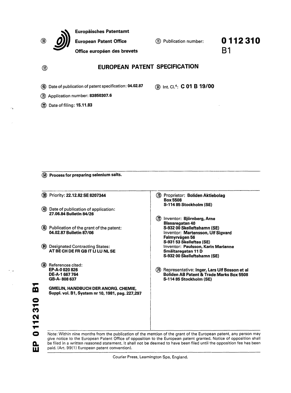 Process for Preparing Selenium Salts