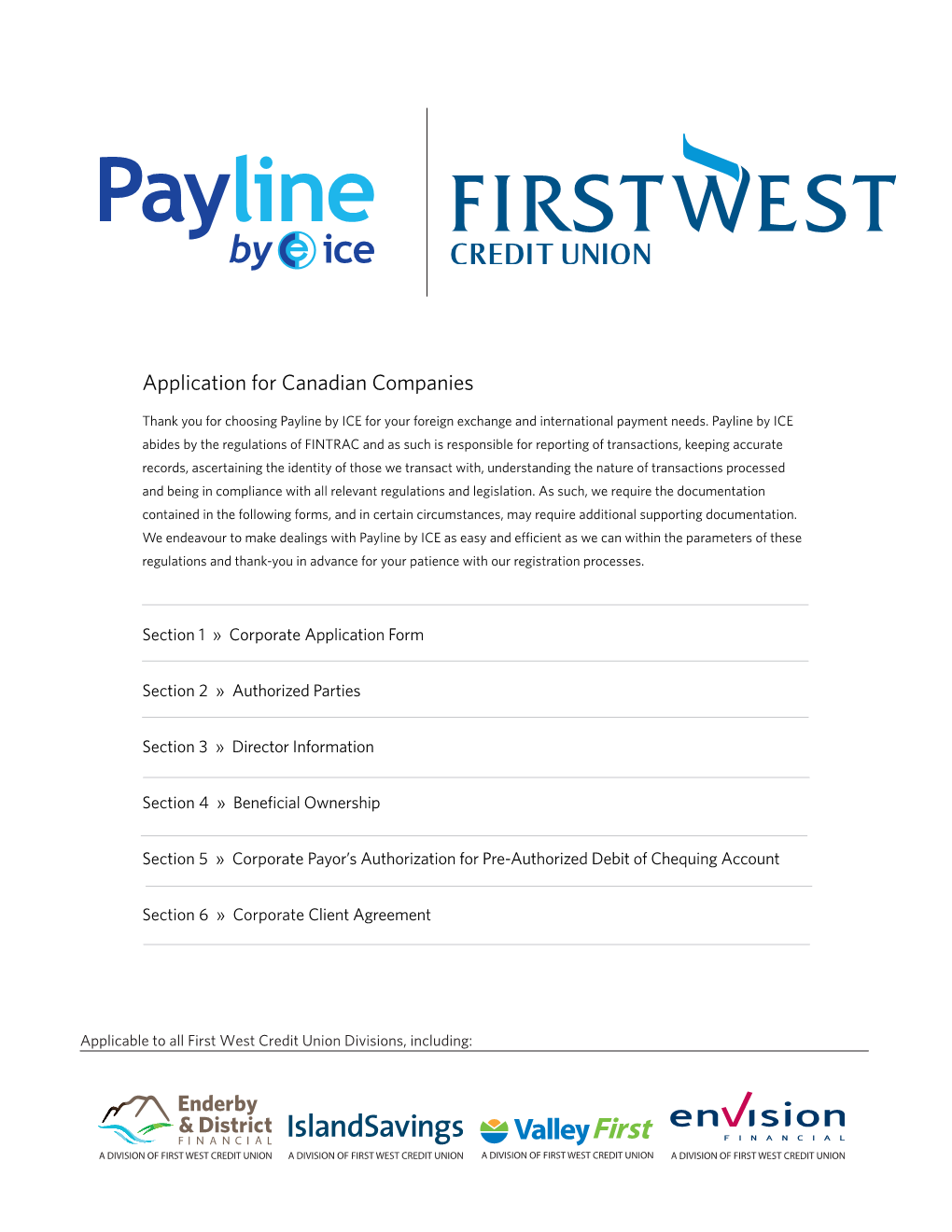 Application for Canadian Companies