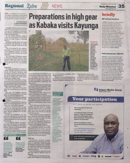 Preparations in High Gear As Kabaka Visits Kayunga