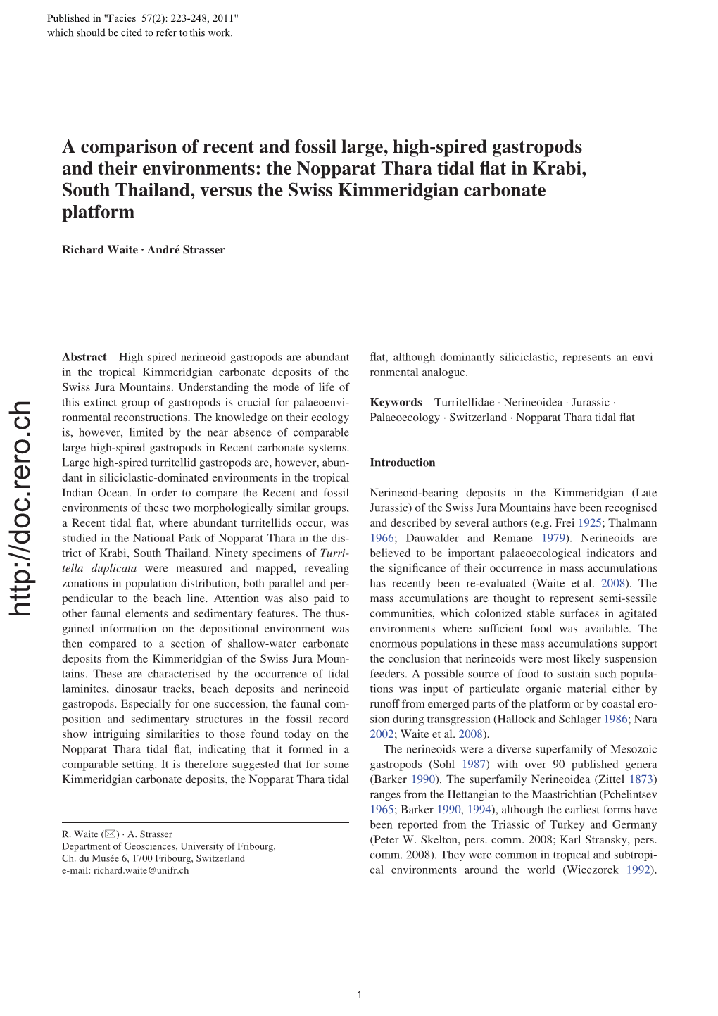 Doc.Rero.Ch Other Faunal Elements and Sedimentary Features