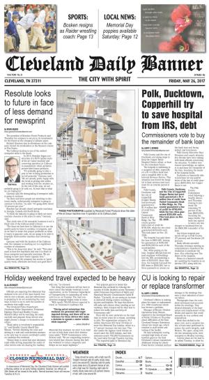 Polk, Ducktown, Copperhill Try to Save Hospital from IRS, Debt