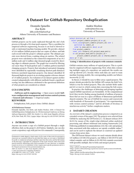 A Dataset for Github Repository Deduplication