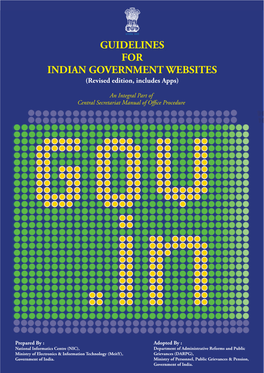 GUIDELINES for INDIAN GOVERNMENT WEBSITES (Revised Edition, Includes Apps)