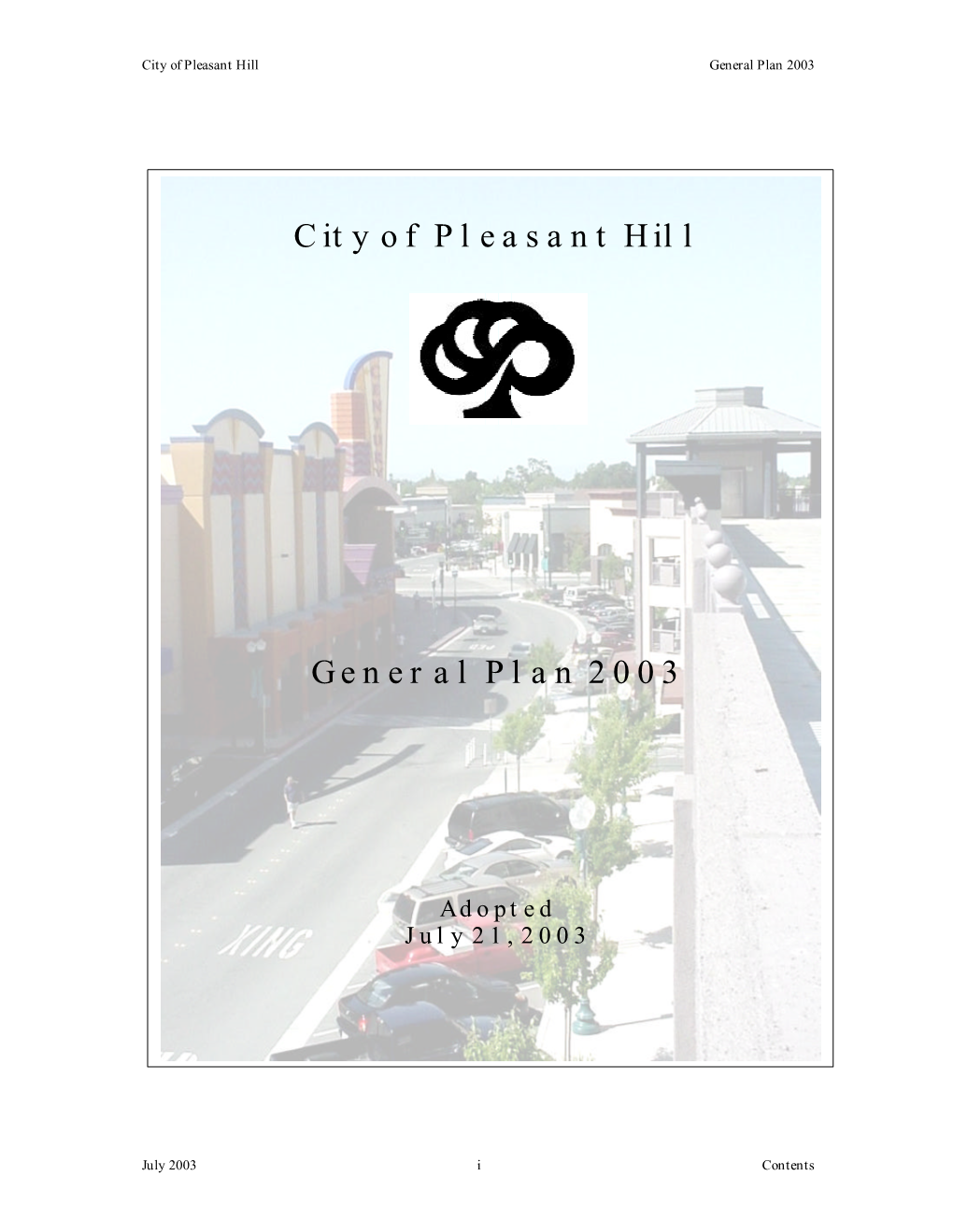City of Pleasant Hill General Plan 2003