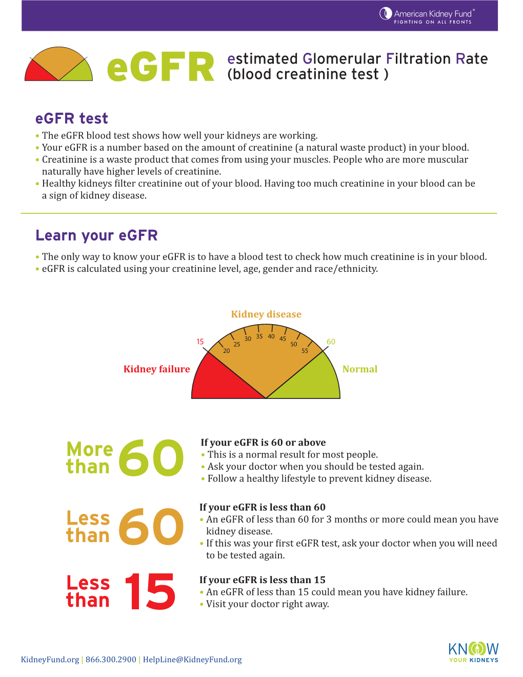 Egfr (Blood Creatinine Test )