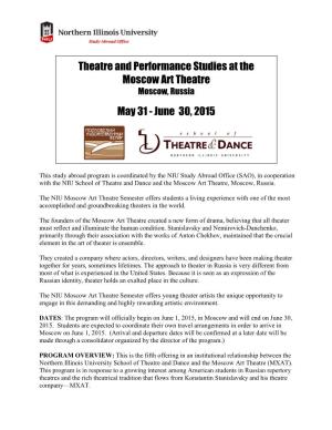 Theatre and Performance Studies at the Moscow Art Theatre