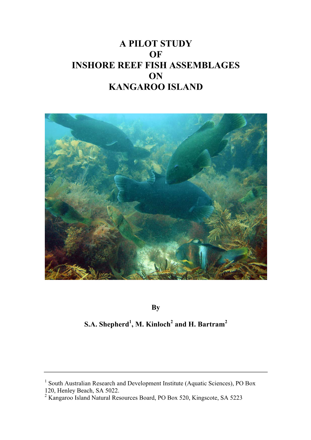 A Pilot Study of Littoral Fish Assemblages on Kangaroo