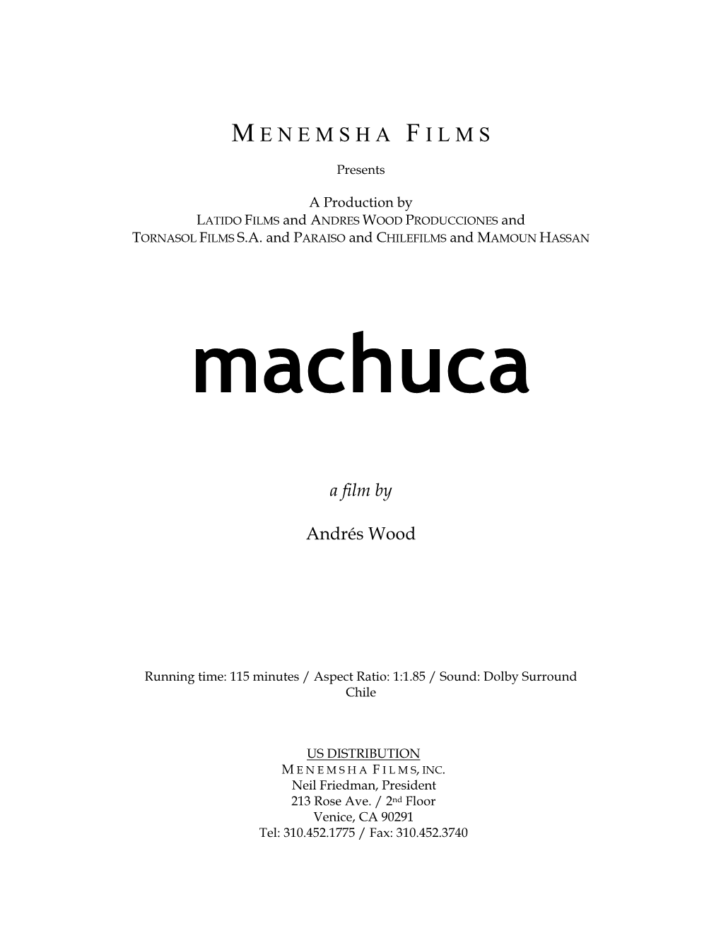 Machuca a Film By