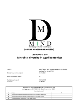Microbial Diversity in Aged Bentonites