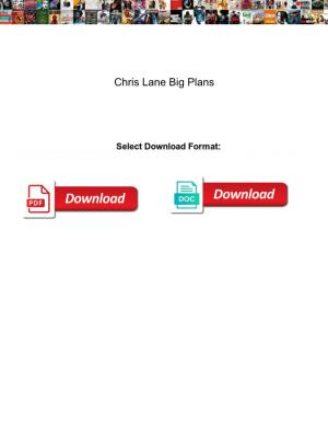 Chris Lane Big Plans
