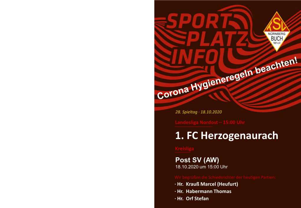 18.10.2020: TSV Buch – 1. FC Herzogenaurach