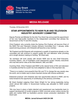 Star Appointments to Nsw Ftia Committee