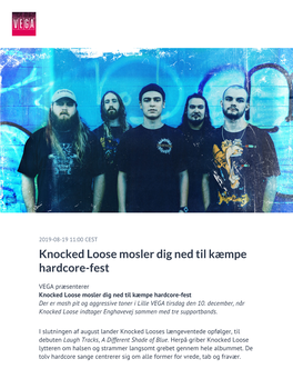 ​Knocked Loose Mosler Dig Ned Til Kæmpe Hardcore-Fest