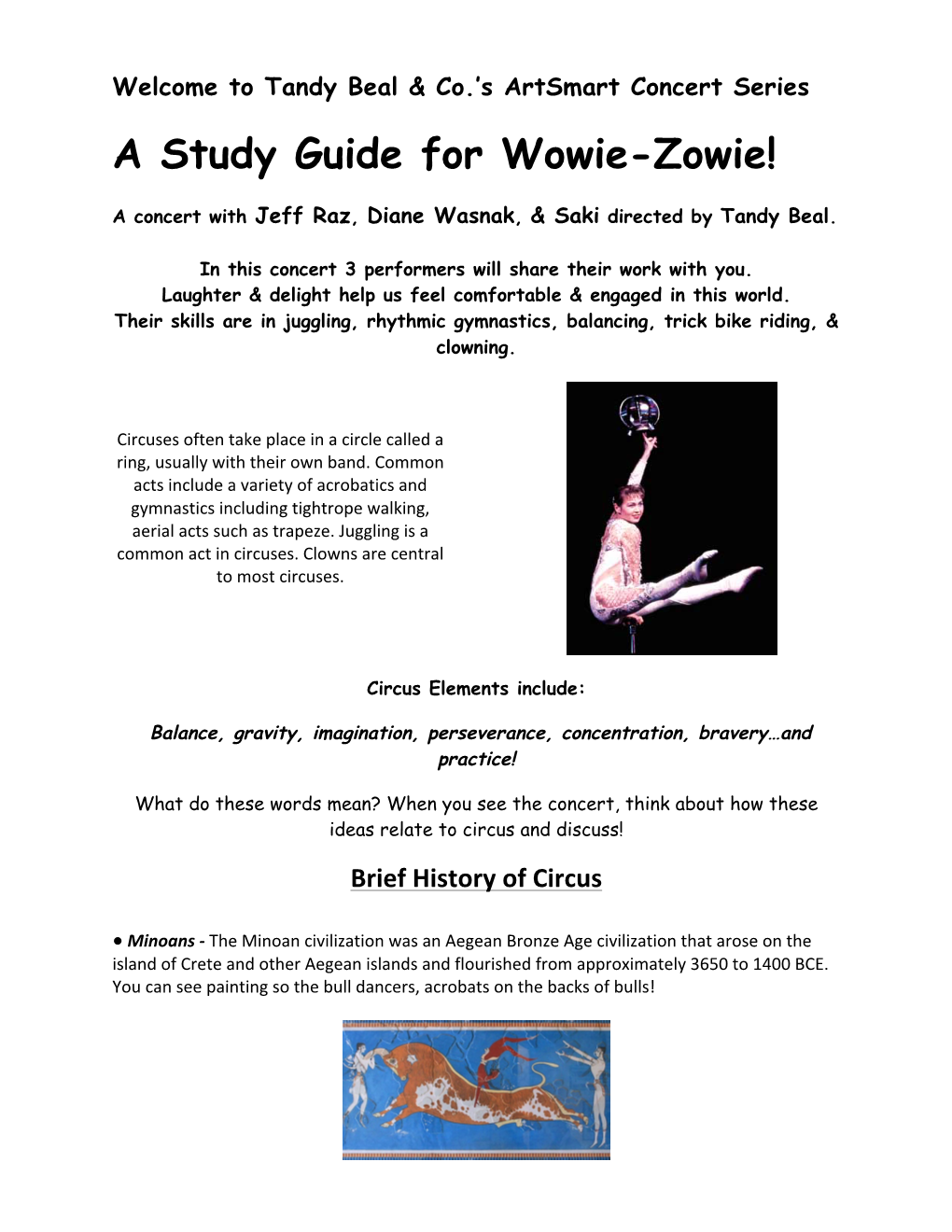 A Study Guide for Wowie-Zowie!