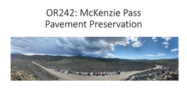 Mckenzie Pass Survey