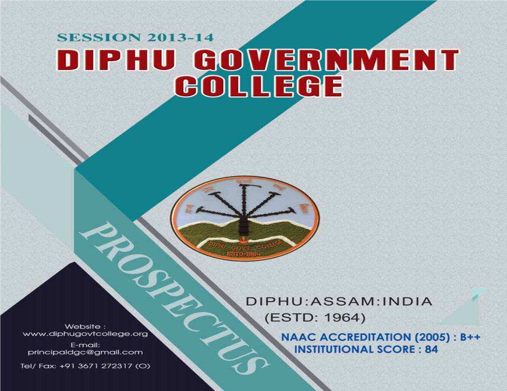 Prospectus Diphu Government College Estd
