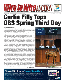 Curlin Filly Tops OBS Spring Third Day
