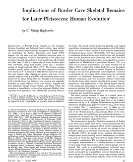 Implications of Border Cave Skeletal Remains for Later Pleistocene