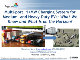 Multi-Port, 1+MW Charging System for Medium- and Heavy-Duty Evs: What We Know and What Is on the Horizon?