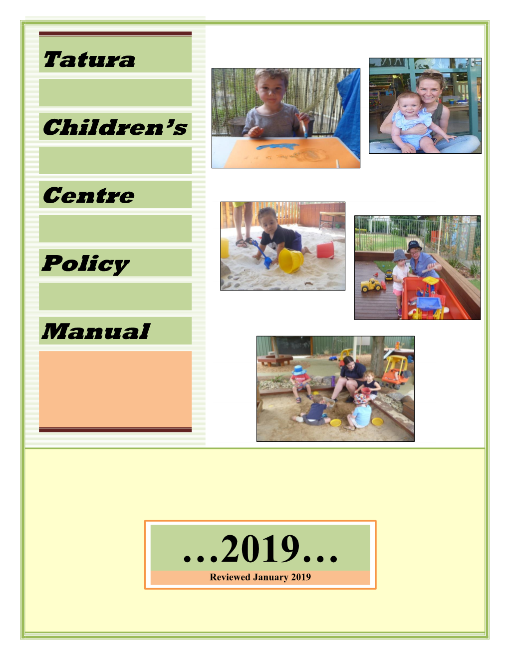 Tatura Children's Centre Policy Manual
