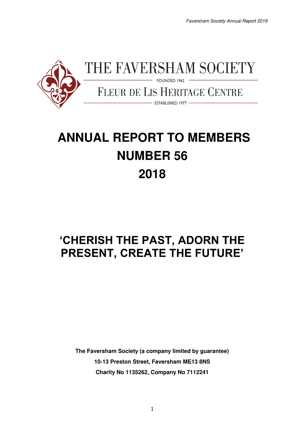 Annual Report to Members Number 56 2018