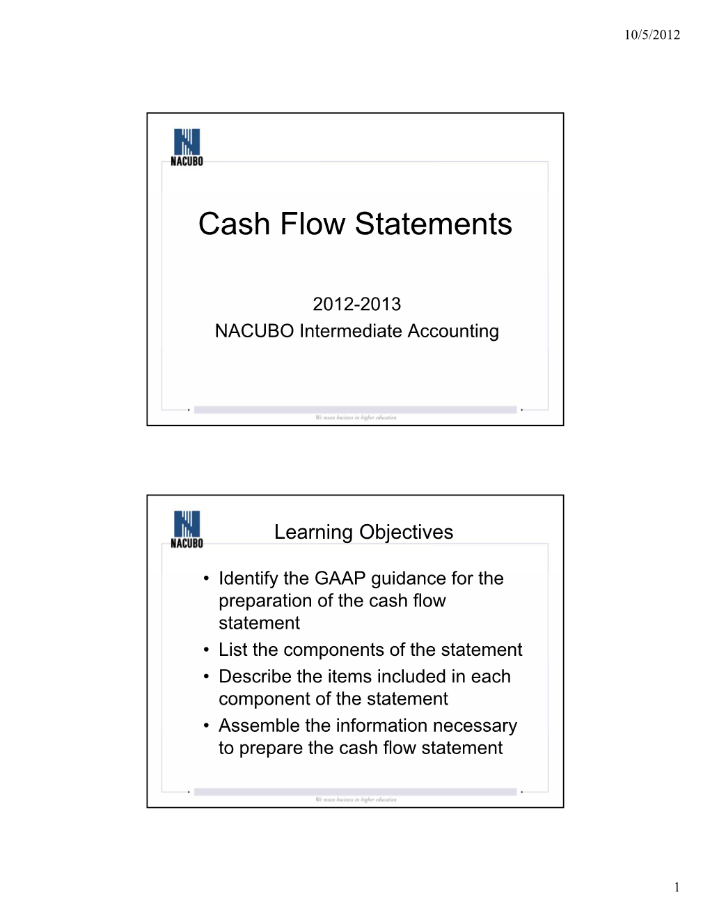 Cash Flow Statements