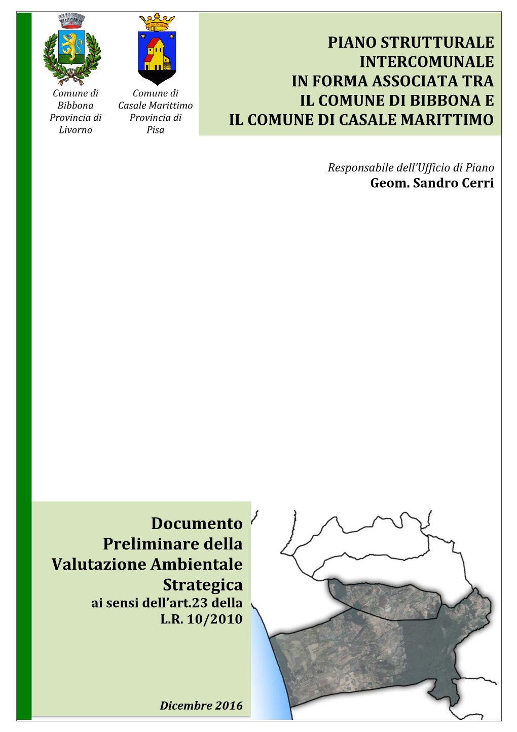 Documento Preliminare Della Valutazione Ambientale Strategica Ai Sensi Dell’Art.23 Della L.R