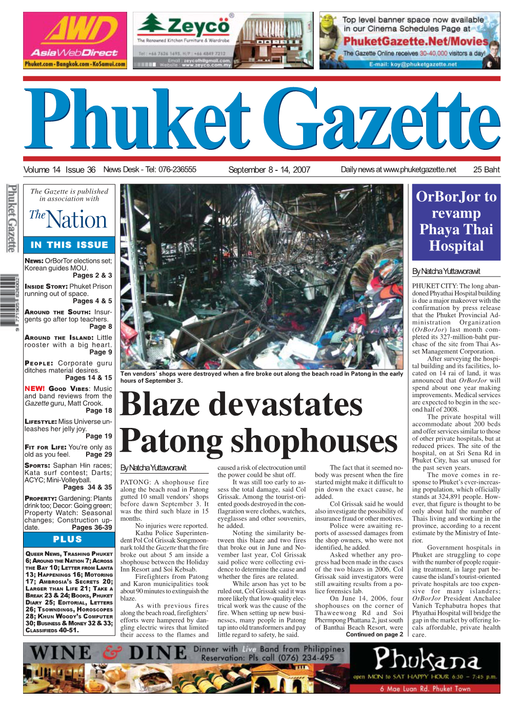 Blaze Devastates Patong Shophouses