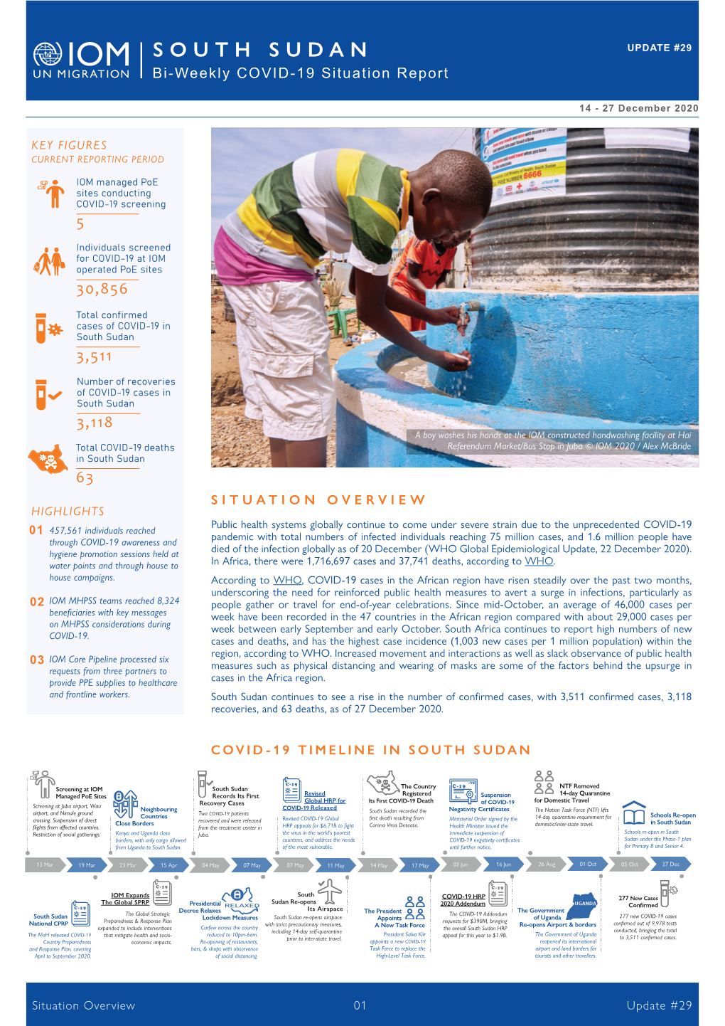 IOM South Sudan Bi-Weekly COVID-19 Situation Report 29