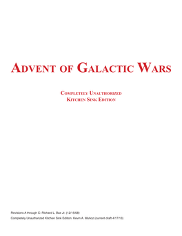 Advent of Galactic Wars
