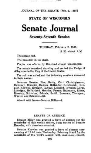 Senate Journal Seventy-Seventh Session