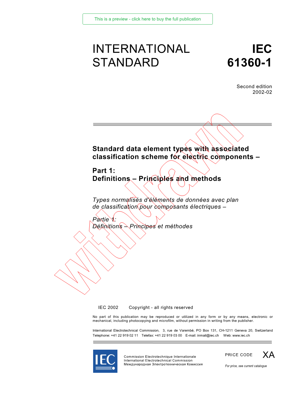 International Standard Iec 61360-1