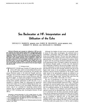 Interpretation and Utilization of the Echo