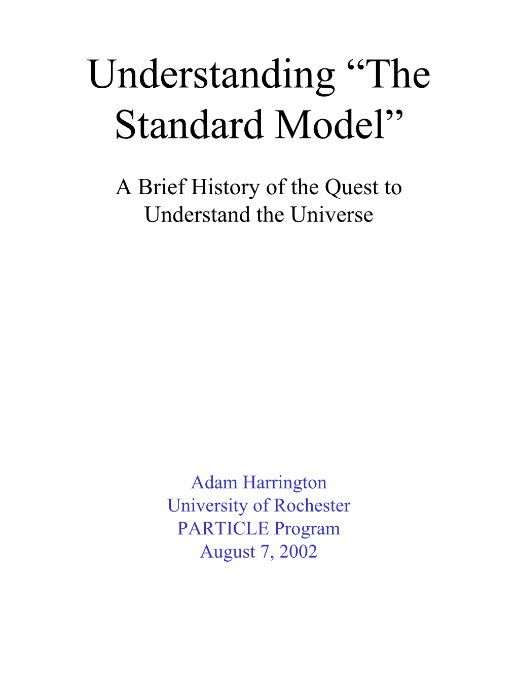 The Standard Model”