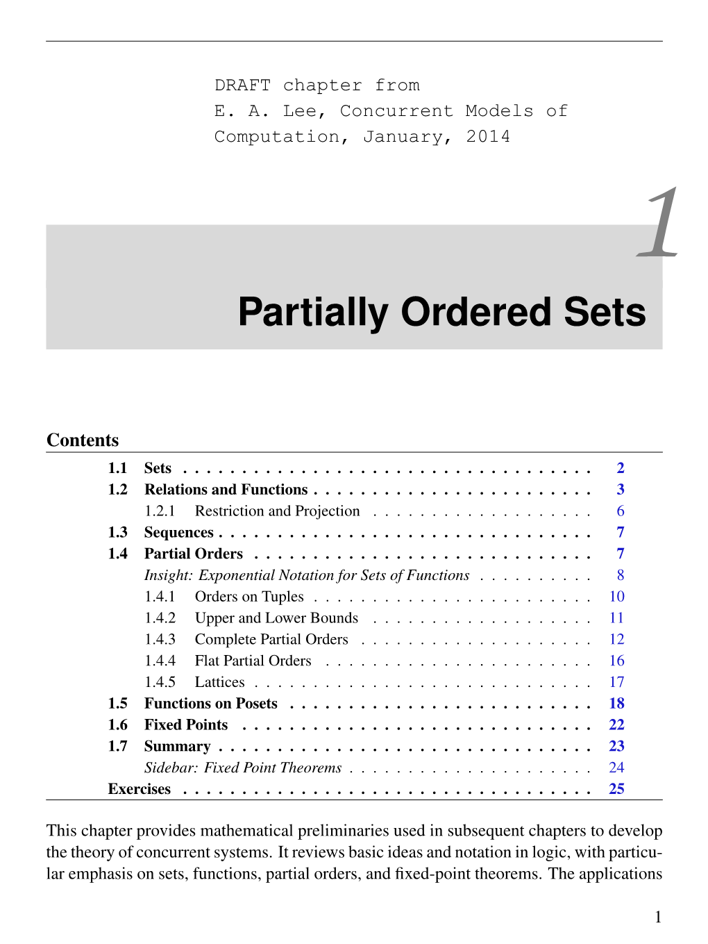 Partially Ordered Sets