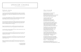 SPENCER CHANG Poetry | Taipei American School, Taipei, TW