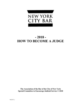 How to Become a Judge