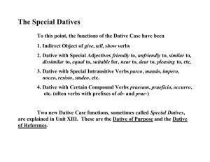 The Special Datives