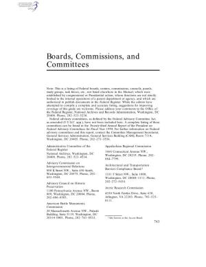 Boards, Commissions, and Committees