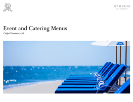 Event and Catering Menus Crafted Summer 2018 1