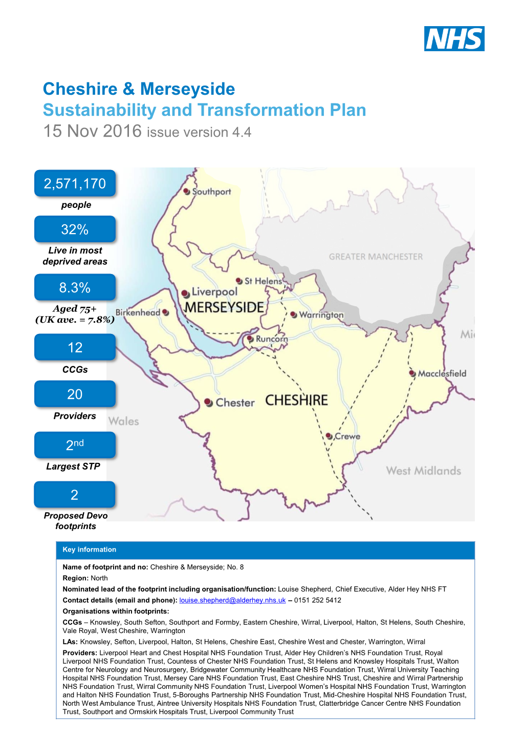 Cheshire & Merseyside Sustainability and Transformation Plan