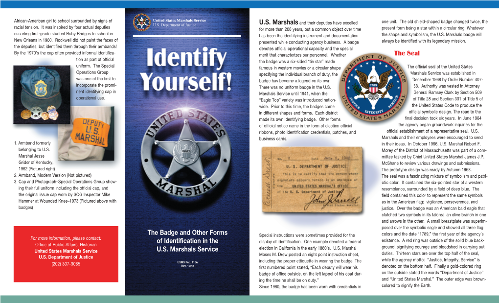 The Seal the Badge and Other Forms of Identification in the U.S. Marshals