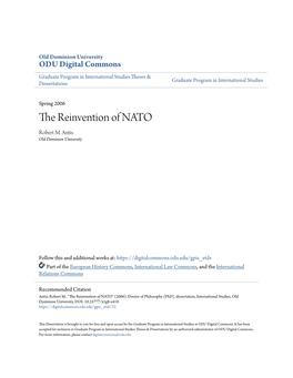 The Reinvention of NATO Robert M