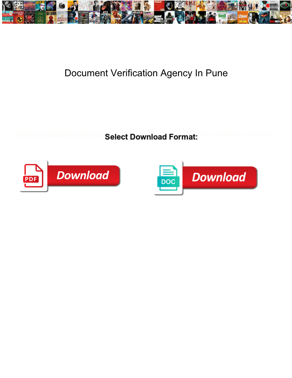 Document Verification Agency in Pune