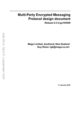 Multi-Party Encrypted Messaging Protocol Design Document, Release 0.3-2-Ge104946
